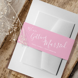 Cintas Para Invitaciones Estamos consiguiendo el boda blanco rosado casado