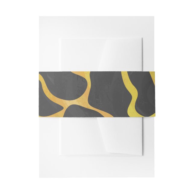 Cintas Para Invitaciones Estampa de jirafa negra y amarilla (Anverso Ejemplo)