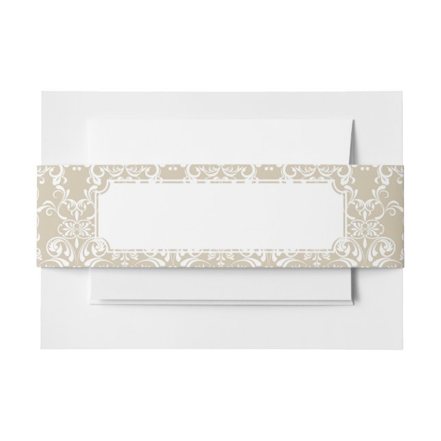 Cintas Para Invitaciones Estampado de flores 4 (Anverso Ejemplo)