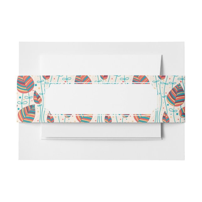 Cintas Para Invitaciones Estampado de flores 5 2 (Anverso Ejemplo)