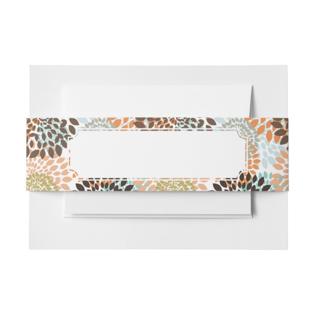 Cintas Para Invitaciones Estampado de flores 7 (Anverso Ejemplo)