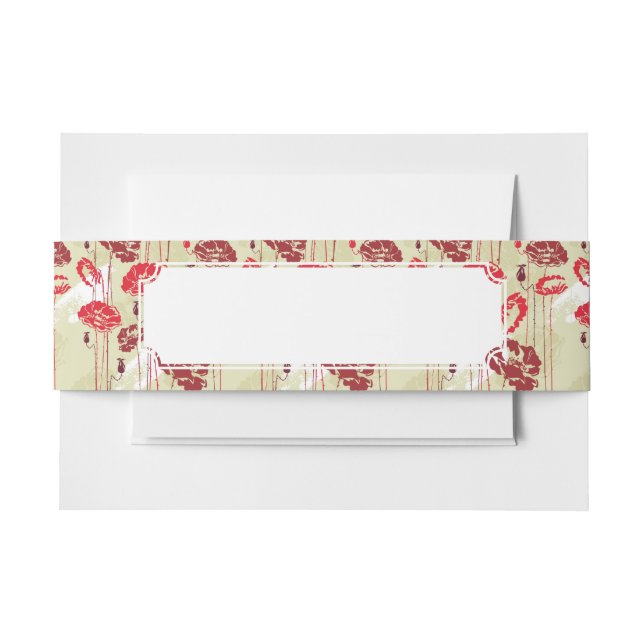 Cintas Para Invitaciones Estampado de flores abstracto 2 de la elegancia (Anverso Ejemplo)