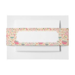 Cintas Para Invitaciones Estampado de flores brillante