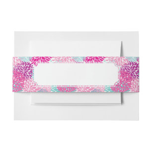 Cintas Para Invitaciones Estampado de flores brillante 2
