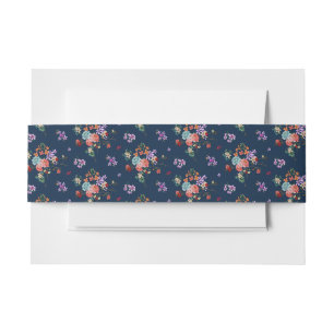 Cintas Para Invitaciones Estampado de flores color de rosa del ramo