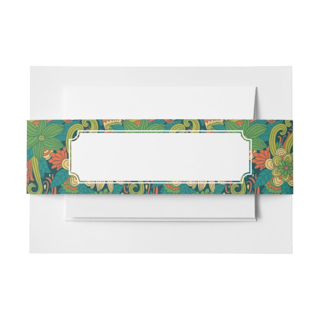Cintas Para Invitaciones Estampado de flores del verano (Anverso Ejemplo)