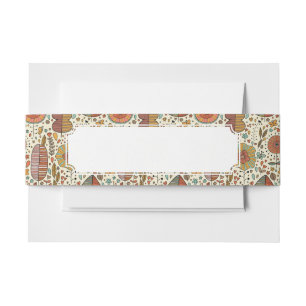 Cintas Para Invitaciones Estampado de flores del verano hecho de hojas