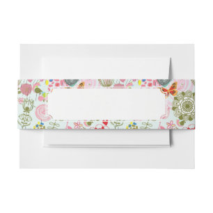 Cintas Para Invitaciones Estampado de flores en el estilo retro 2