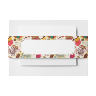 Cintas Para Invitaciones Estampado de flores en el estilo retro 4