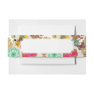 Cintas Para Invitaciones Estampado de flores en estilo retro