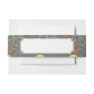 Cintas Para Invitaciones Estampado de flores retro