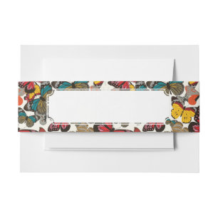 Cintas Para Invitaciones Estampado de flores retro 2