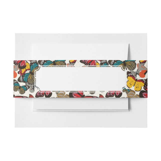 Cintas Para Invitaciones Estampado de flores retro 2 (Anverso Ejemplo)