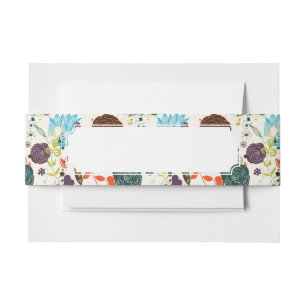 Cintas Para Invitaciones Estampado de flores retro 2