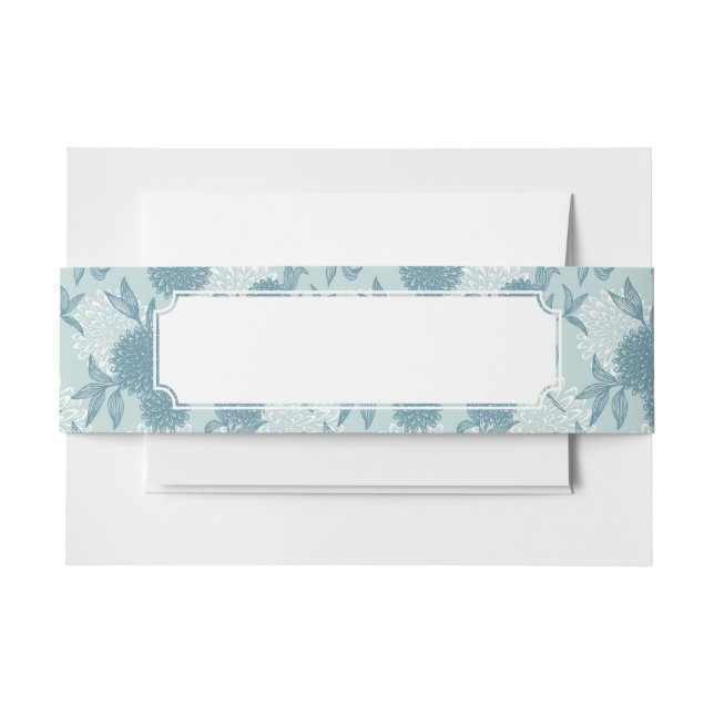 Cintas Para Invitaciones Estampado de flores retro 2 2 (Anverso Ejemplo)