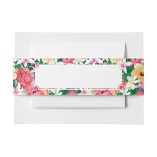 Cintas Para Invitaciones Estampado de flores tropical del hibisco