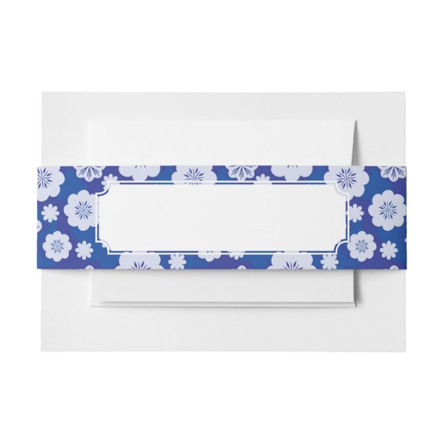 Cintas Para Invitaciones estampado de plores (Anverso Ejemplo)
