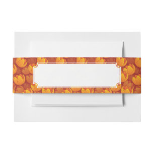 Cintas Para Invitaciones Estampado de plores de oro