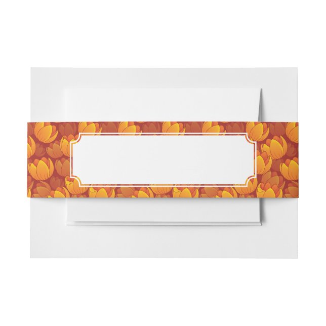 Cintas Para Invitaciones Estampado de plores de oro (Anverso Ejemplo)