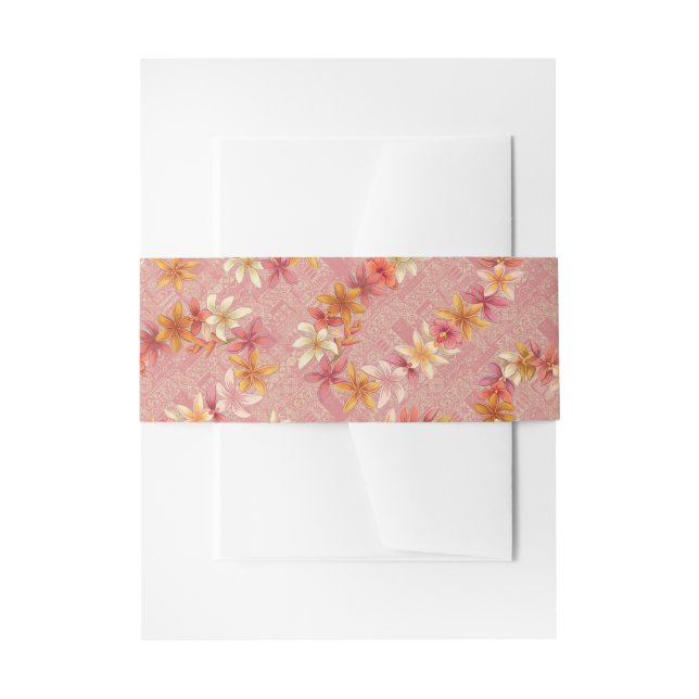 Cintas Para Invitaciones estampado hawaiano (Anverso Ejemplo)