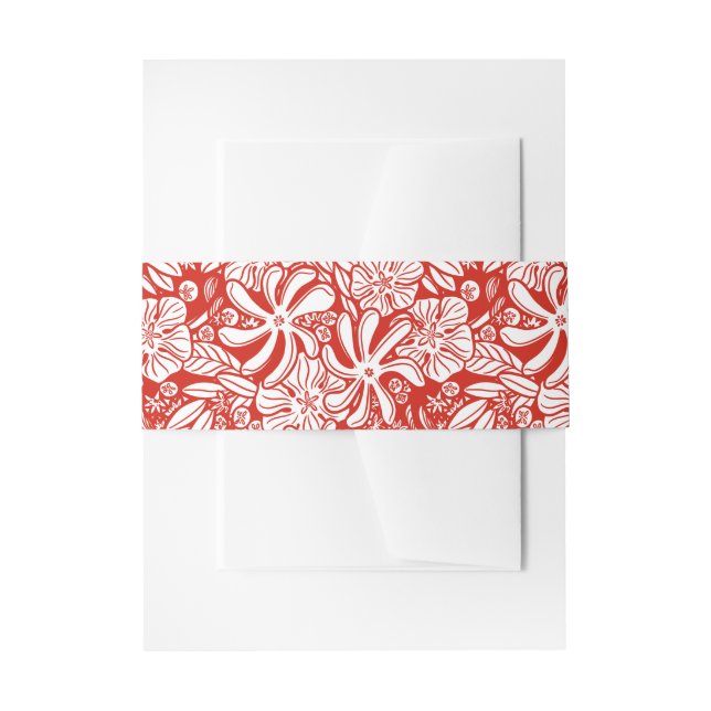 Cintas Para Invitaciones estampado hawaiano (Anverso Ejemplo)
