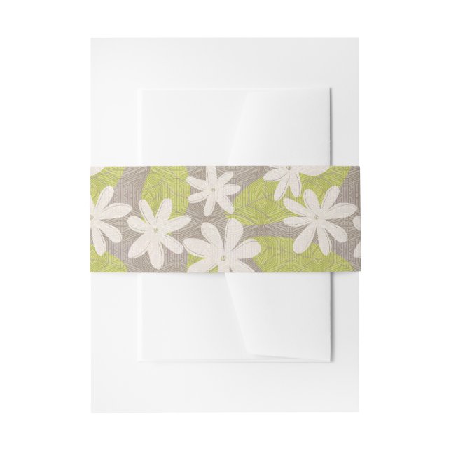 Cintas Para Invitaciones estampado hawaiano (Anverso Ejemplo)