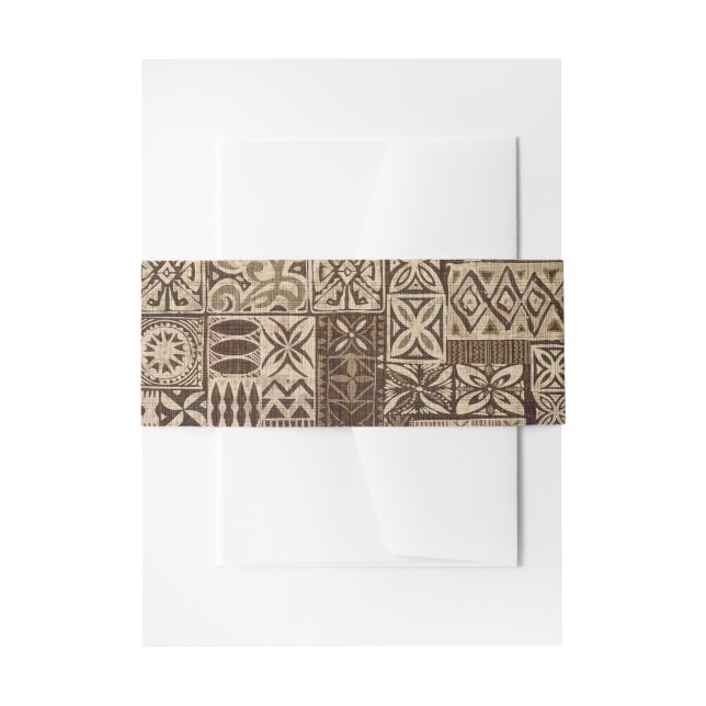 Cintas Para Invitaciones estampado hawaiano (Anverso Ejemplo)