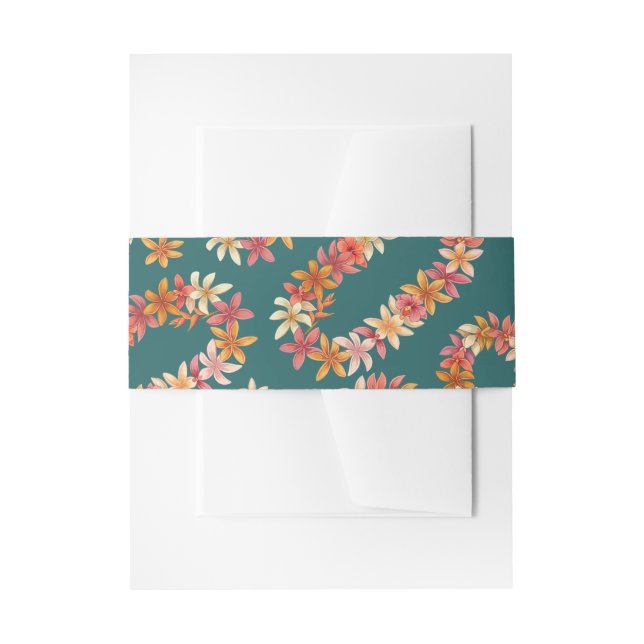 Cintas Para Invitaciones estampado hawaiano (Anverso Ejemplo)