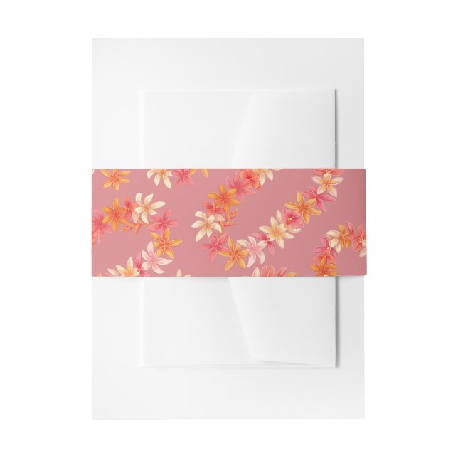 Cintas Para Invitaciones estampado hawaiano (Anverso Ejemplo)