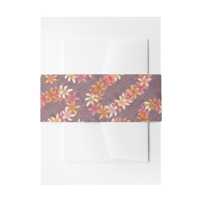 Cintas Para Invitaciones estampado hawaiano (Anverso Ejemplo)