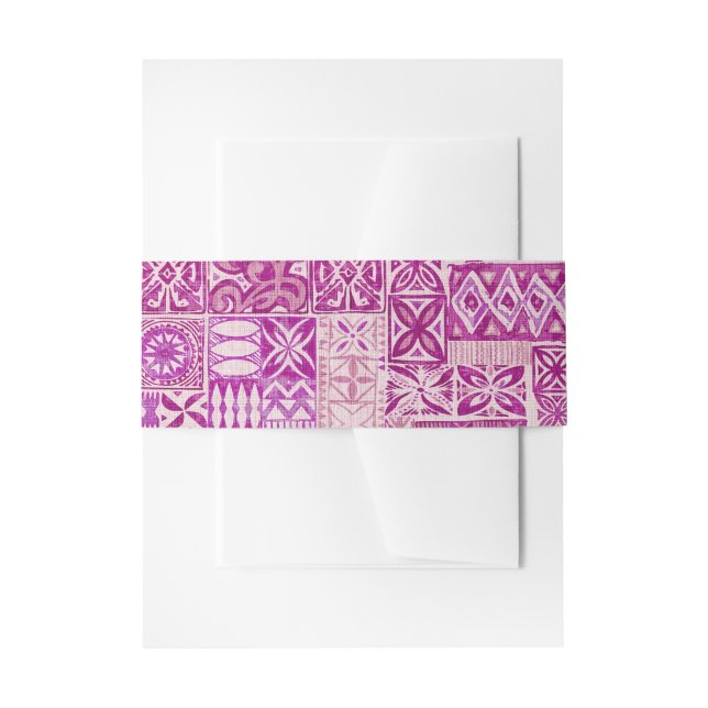 Cintas Para Invitaciones estampado hawaiano (Anverso Ejemplo)