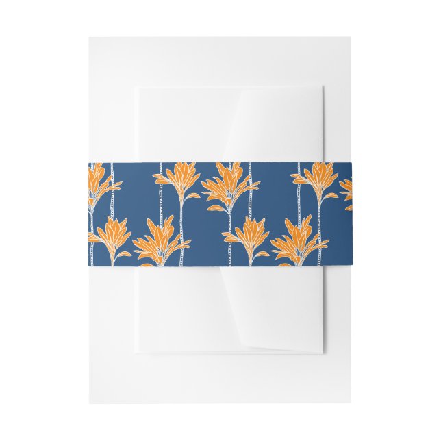Cintas Para Invitaciones estampado hawaiano (Anverso Ejemplo)