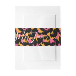 Cintas Para Invitaciones Estampado Moderno de Guepardo Colorido para Boda