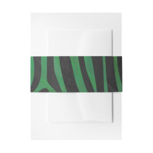 Cintas Para Invitaciones Estampado Verde y Negro de Cebra