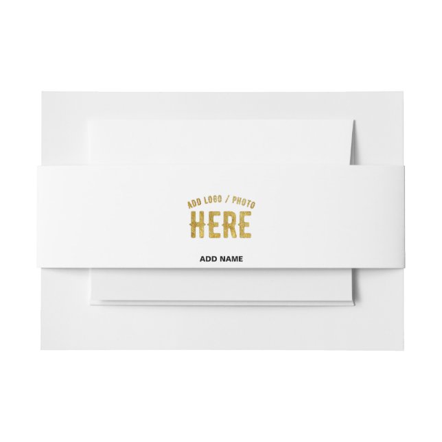 CINTAS PARA INVITACIONES ESTILIZADO MODERNO PERSONALIZABLE BLANCO MARCADO V (Anverso Ejemplo)