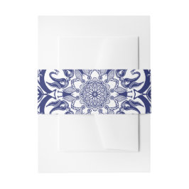 Cintas Para Invitaciones Estilo de China azul con criaturas