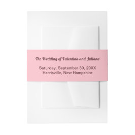 Cintas Para Invitaciones Estilo de tipografía Minimalista Rosa Bodas