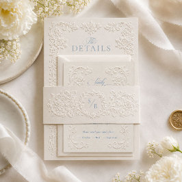 Cintas Para Invitaciones Estilo Floral Emblemático y Elegante para Boda