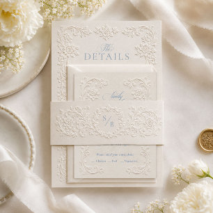 Cintas Para Invitaciones Estilo Floral Emblemático y Elegante para Boda