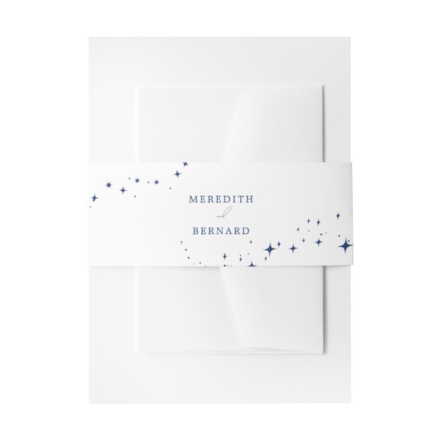 Cintas Para Invitaciones Estrellas de Boda Elegante Celestial (Anverso Ejemplo)