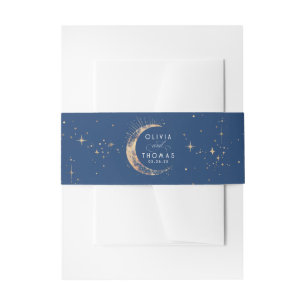 Cintas Para Invitaciones Estrellas de la marina lunar Boda celeste azul y o