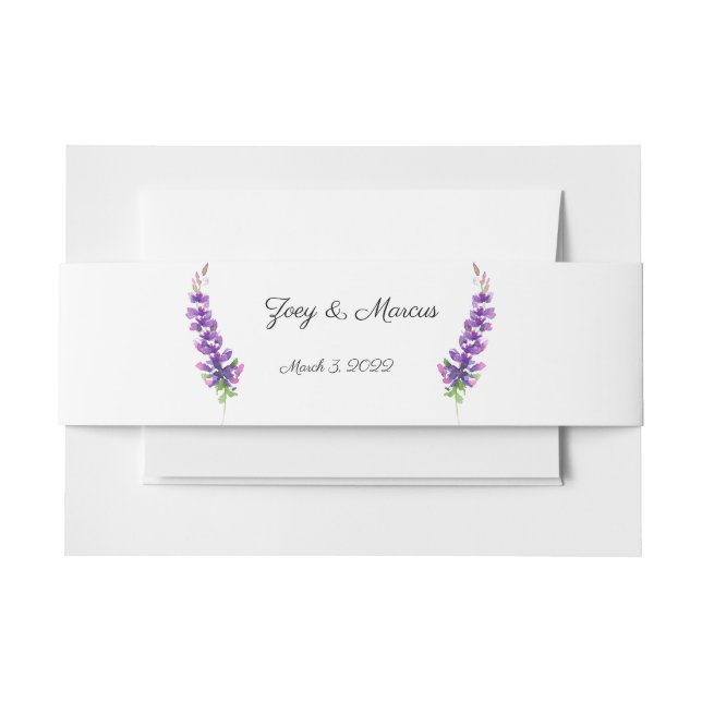 Cintas Para Invitaciones Estrellas de Lavender (Anverso Ejemplo)