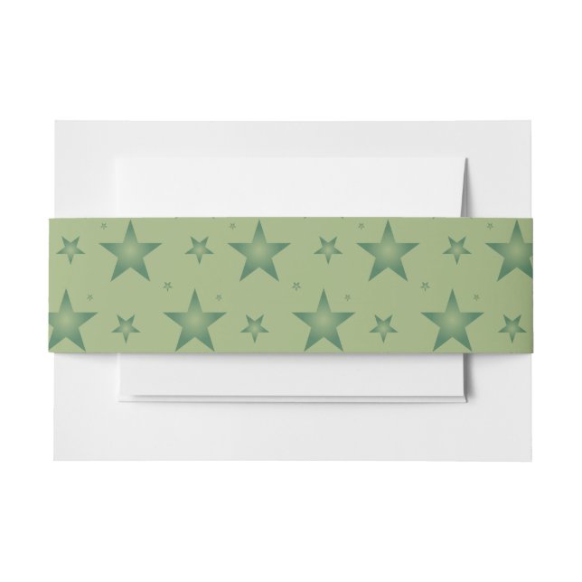 Cintas Para Invitaciones Estrellas de olivo elegantes y sofisticadas sobre  (Anverso Ejemplo)