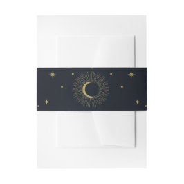 Cintas Para Invitaciones Estrellas Doradas Noche Explosión Celestial de Sol