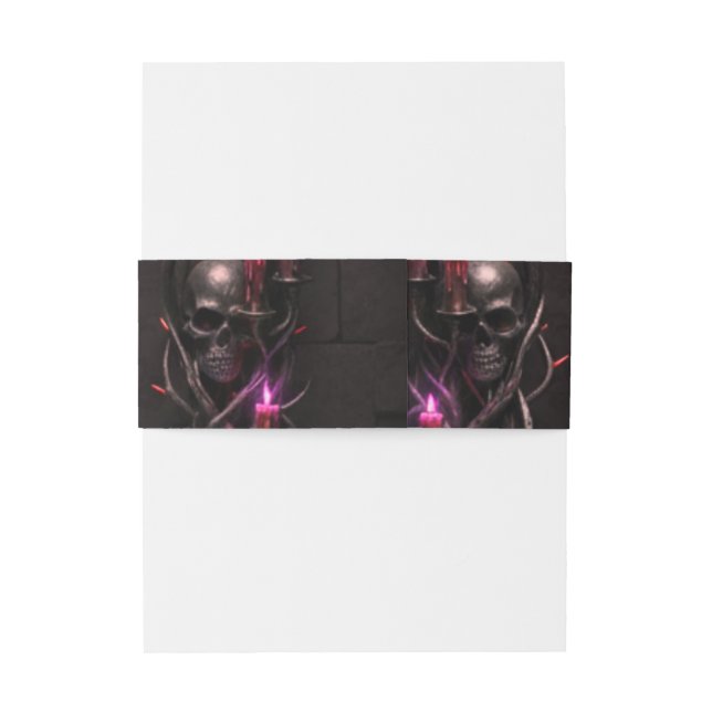 Cintas Para Invitaciones Eternal Night Gothic Vampire Wedding Dark Romance (Reverso ejemplo)