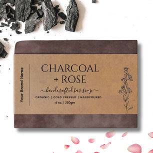 Cintas Para Invitaciones Etiqueta de envoltura de jabón casero Kraft Floral