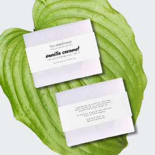 Cintas Para Invitaciones Etiqueta de envoltura moderna de jabón blanco