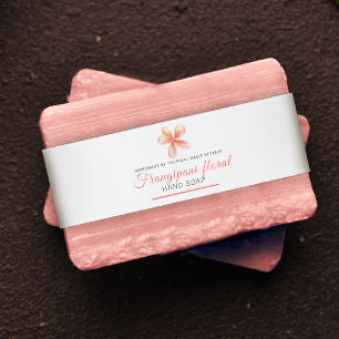 Cintas Para Invitaciones Etiqueta de jabón de belleza flor de frangipani pe