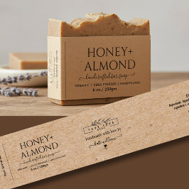 Cintas Para Invitaciones Etiqueta de jabón Kraft casero Banda abdominal con