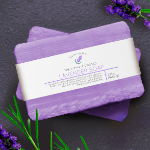 Cintas Para Invitaciones etiqueta de producto de belleza de jabón lavanda